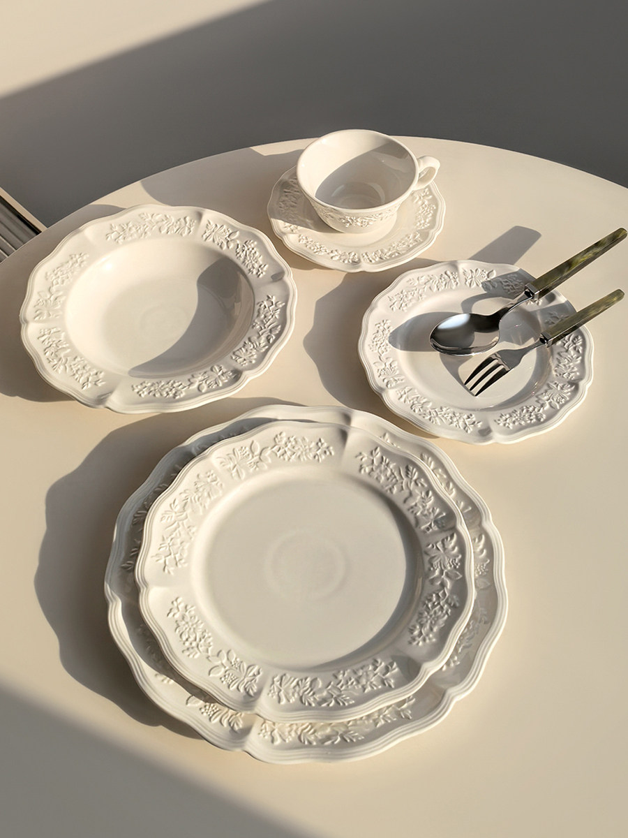 Home Cooking Dishes - Керамическая посуда Alice Relief, винтажные тарелки
