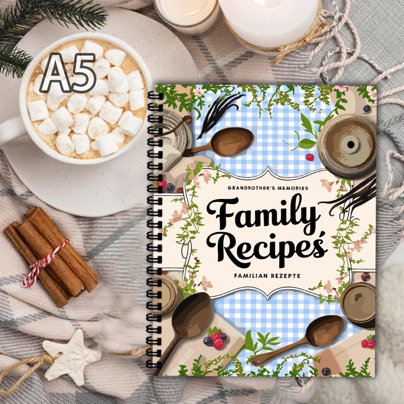 Книга рецептов формата А5, син – обзор и цена Home Cooking Cookbook